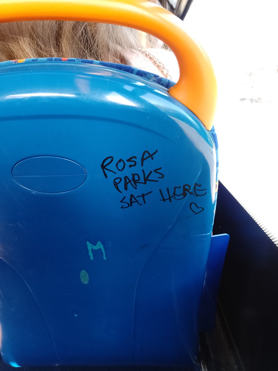LachlanMain's tweet image. DOVECOT.
Political satire on the 10B bus. 
#Liverpool #Dovecot #RosaParks #graffiti
