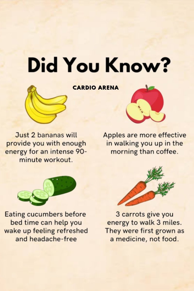 CadioArena's tweet photo. Did you know Banana, Apple, Cucumber and Carrot had such health benefits? https://t.co/4AXKg6YGef