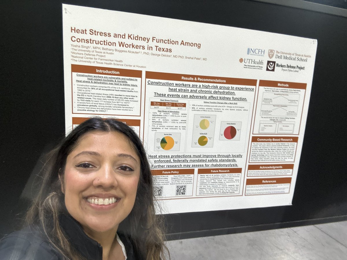 happy to finish out ms3 year supporting worker protections at #sgim2023. texas is one of the deadliest states for construction workers — 1 worker dies every 3 days. we need locally enforced, federally mandated heat stress productions❗️