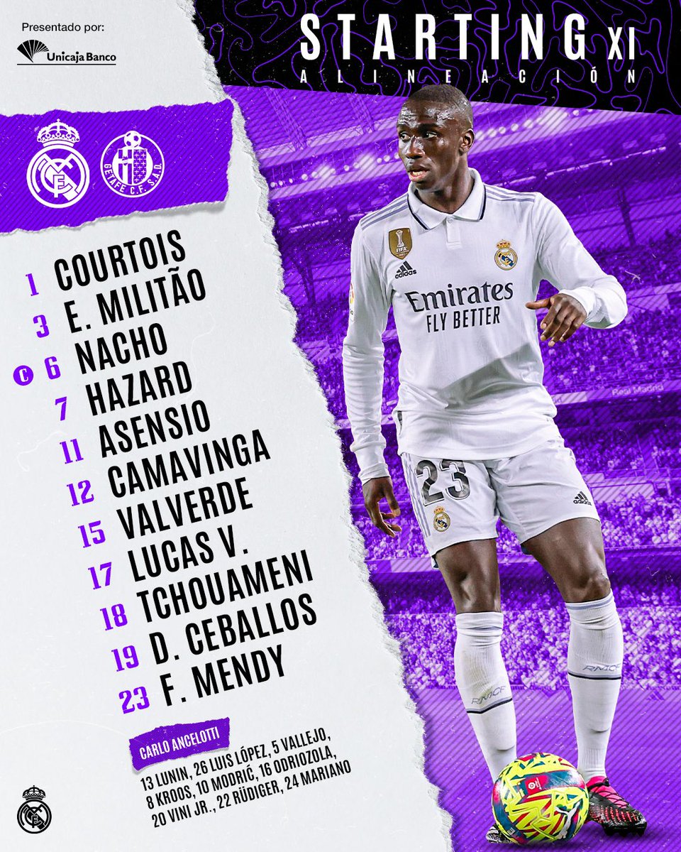 Escalação do Real Madrid!