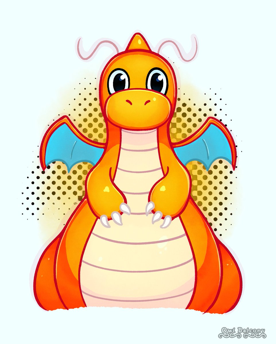OwlBalcony's tweet photo. Dragonite for @Grandpa_Pixel 's Birthday (one of them may have fused in the process) #dragonite #pokemon #fanart https://t.co/RNZE5moCiC