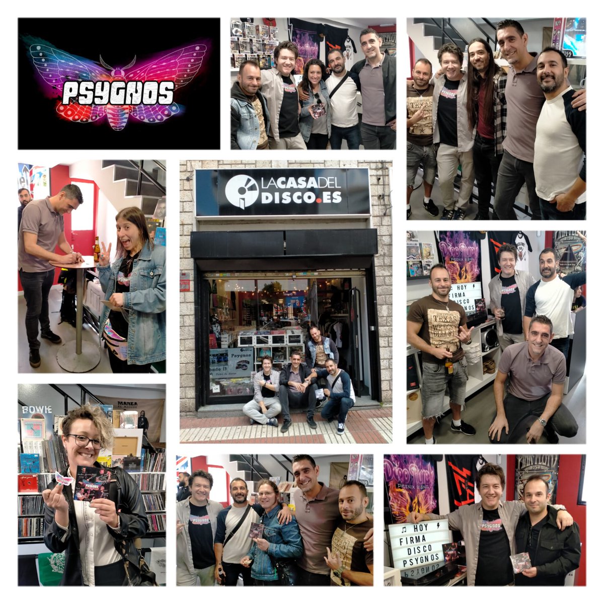 PsygnosMusic's tweet photo. Mil gracias a tod@s por acompañarnos hoy, a la firma de nuestro nuevo disco, en @casa_disco!! 

Que aún no lo tienes?? 😱😱Puedes encontrarlo en https://t.co/Qg5l93R0jz

#psygnos #music #musica #rock #rockespañol #rockenespañol #rockalternativo #alternativerock https://t.co/HTc5FDqycd