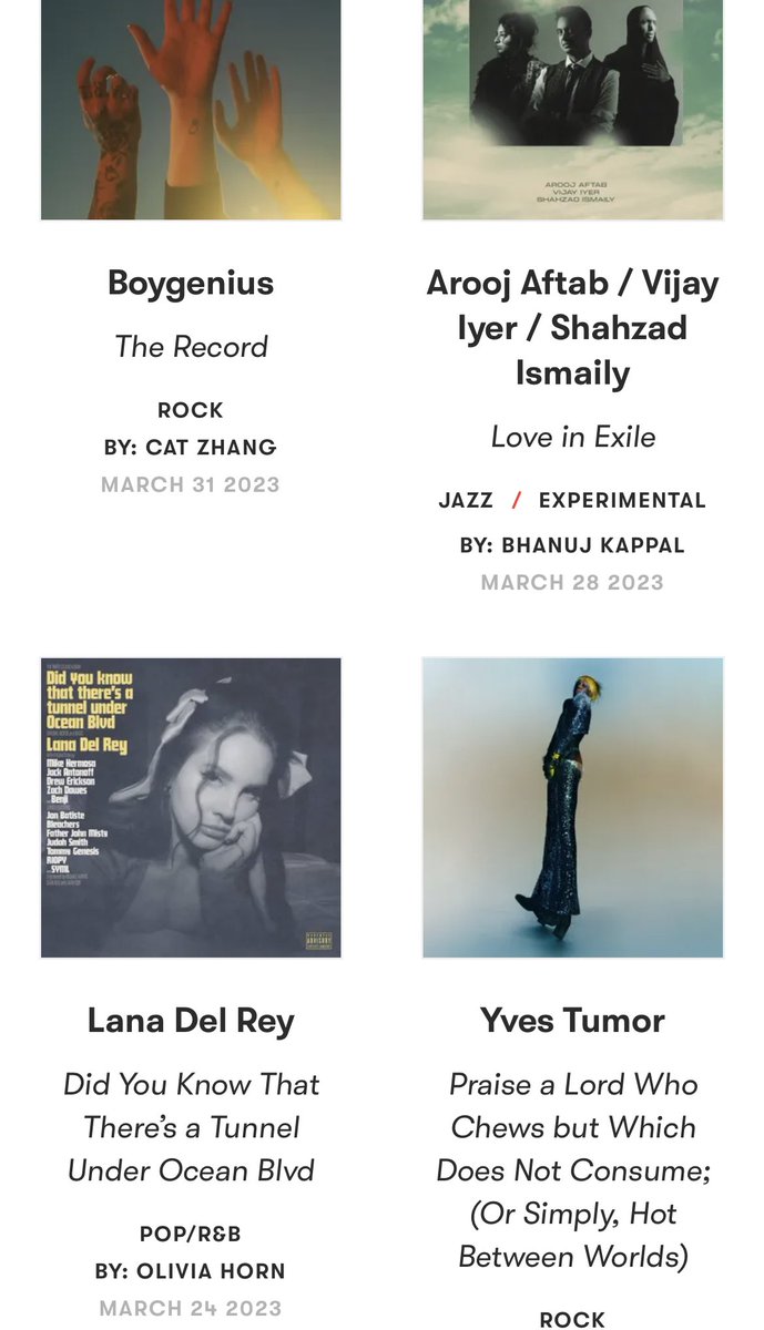 𝓌𝒾𝓁𝓈𝒽𝒾𝓇𝑒 𝒷𝑜𝓊𝓁𝑒𝓋𝒶𝓇𝒹 🥀 on Twitter ".pitchfork included Lana’s “Did you