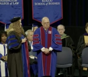 It’s happening! Governor Hogan receives his honorary degree from ⁦@AmericanU⁩