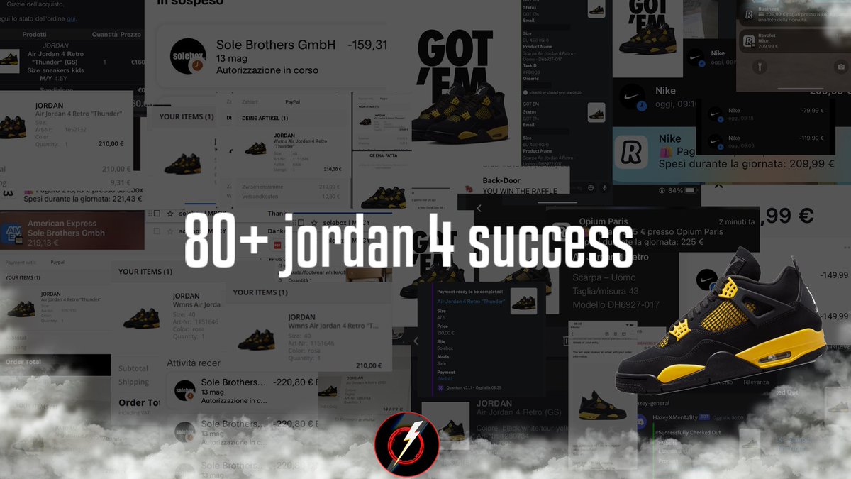 ⚡️ Piu di 80 success , per i nostri membri thunder assicurate