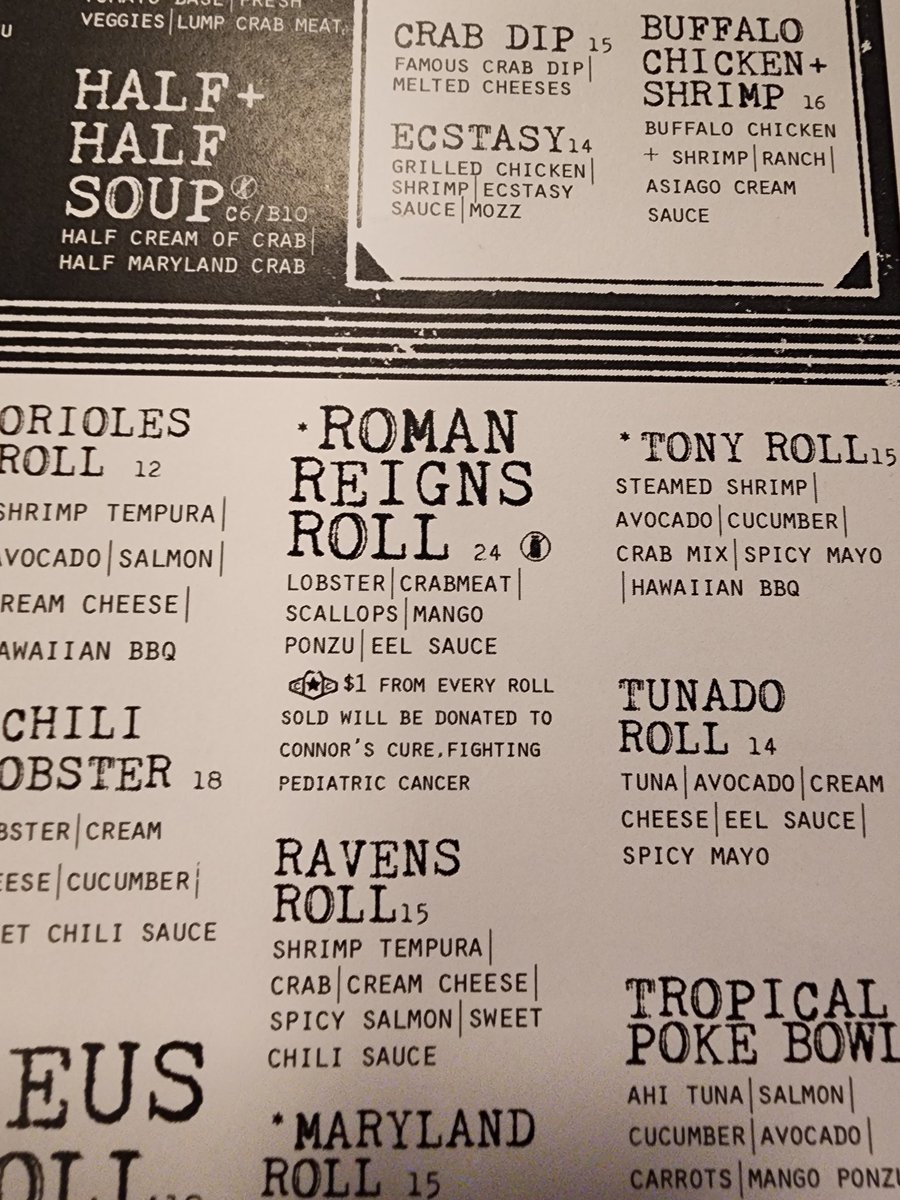 <a href="/JimmysSeafood/">Jimmy’s Famous Seafood</a> <a href="/WWERomanReigns/">Roman Reigns</a> FINALLY made it. Will try (1) of everything. Joe...<a href="/MikeCox42/">mike cox</a> and I will meet you here before next Baltimore Show!