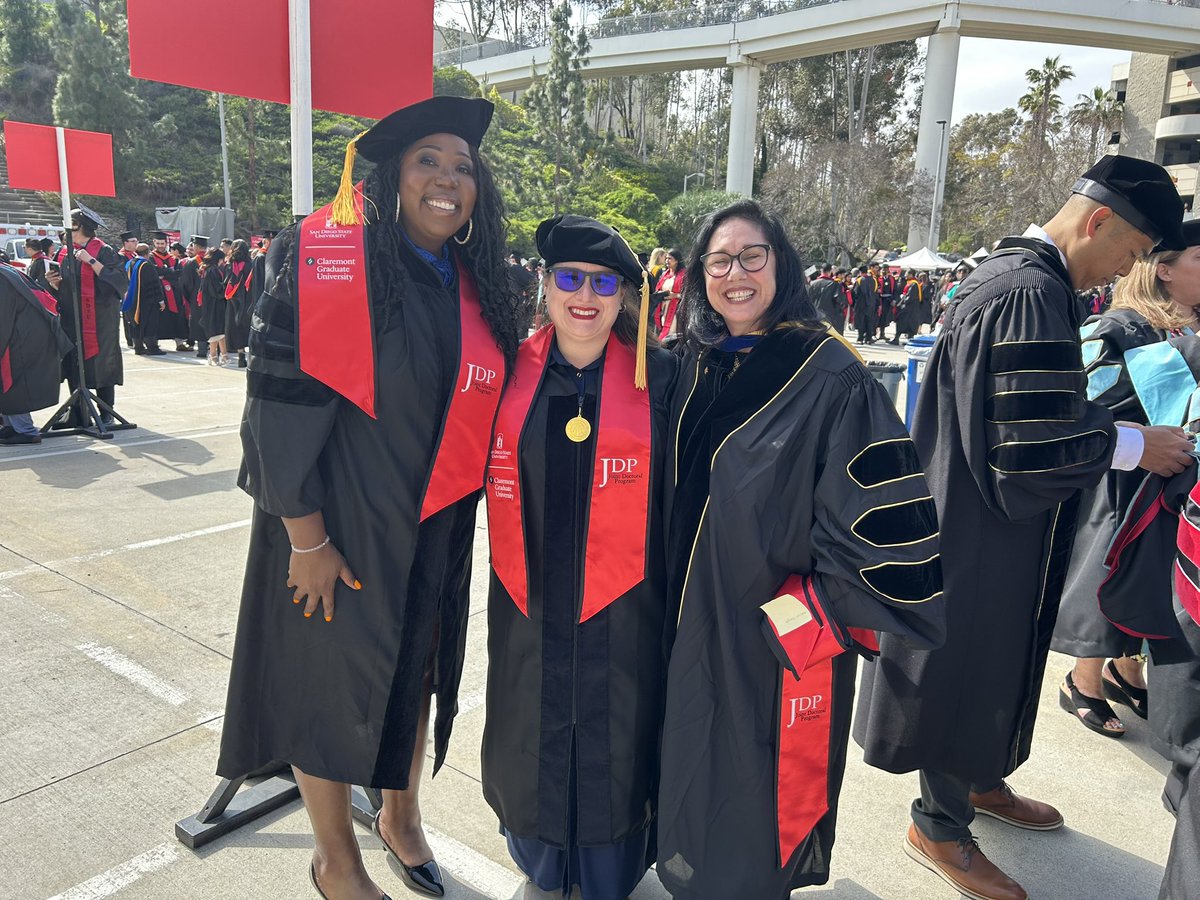 MarvaCappello's tweet photo. Commencement 2023! Celebrating our @sdsujointdoced grads doing innovative educational equity scholarship! @sdsucoe https://t.co/CL7PjMX6oz