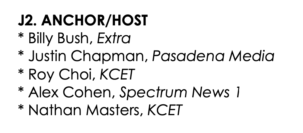 nathanmasters's tweet photo. It's an honor, as they say, just to be nominated. I'm a finalist in the Anchor/Host category—along with five additional @LAPressClub nominations for #LostLA! https://t.co/09B5MK8I5L