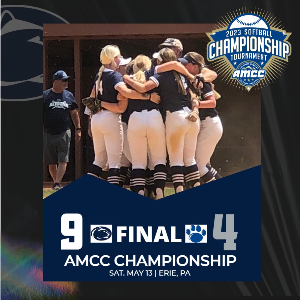 PSAltoonaLions's tweet photo. PENN STATE ALTOONA SOFTBALL IS THE ALLEGHENY MOUNTAIN COLLEGIATE CONFERENCE CHAMPION!!!

#d3sb https://t.co/4UNfWn5SZs