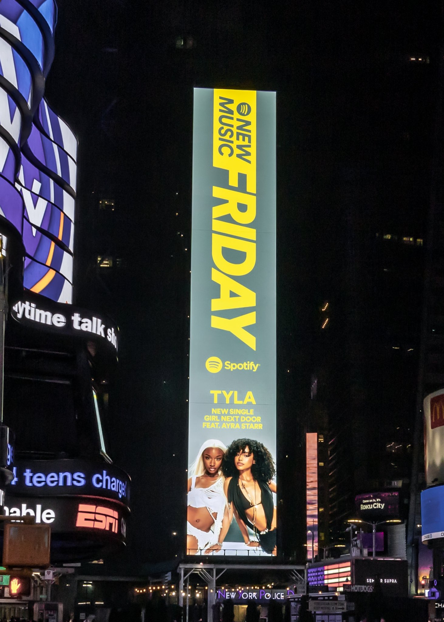 Tyla on Twitter "TIME SQUARE NEW YORK!!! thank you spotify