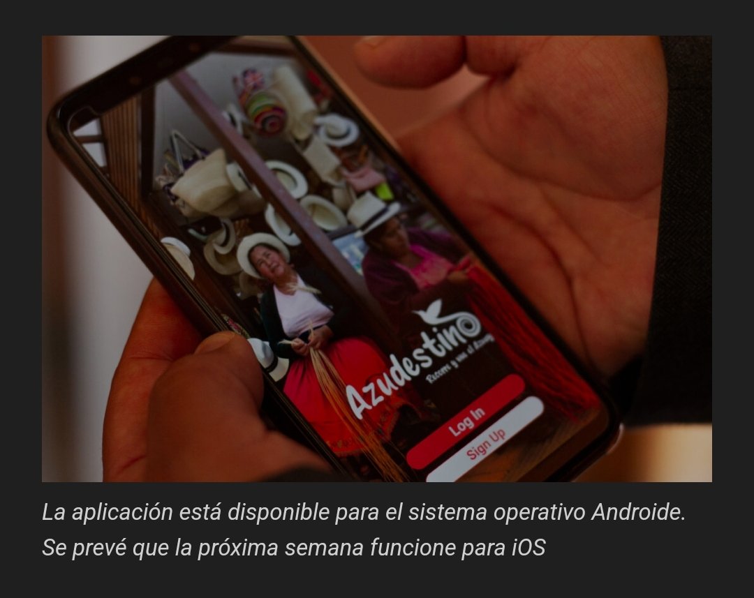 Azudestino un regalo para la provincia y 🇪🇨 

Fomentamos el turismo y la cultura a través de esta aplicación pensada y trabajada en la ruralidad👩🏽‍🌾

#AzuayEsCultura gracias <a href="/elmercurio/">El Mercurio</a> por la #noticia 👇

bit.ly/3pz9U17