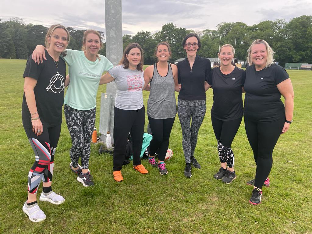 RebelsReeds's tweet photo. The Rebellion out in force today at the @gracedeartrust touch rugby. How it started and how’s it’s going… these women are rocking it! 
Every Wednesday @reedsweybridge  at 7.15. ❤️💙🤍 https://t.co/q51VH9W0Mx