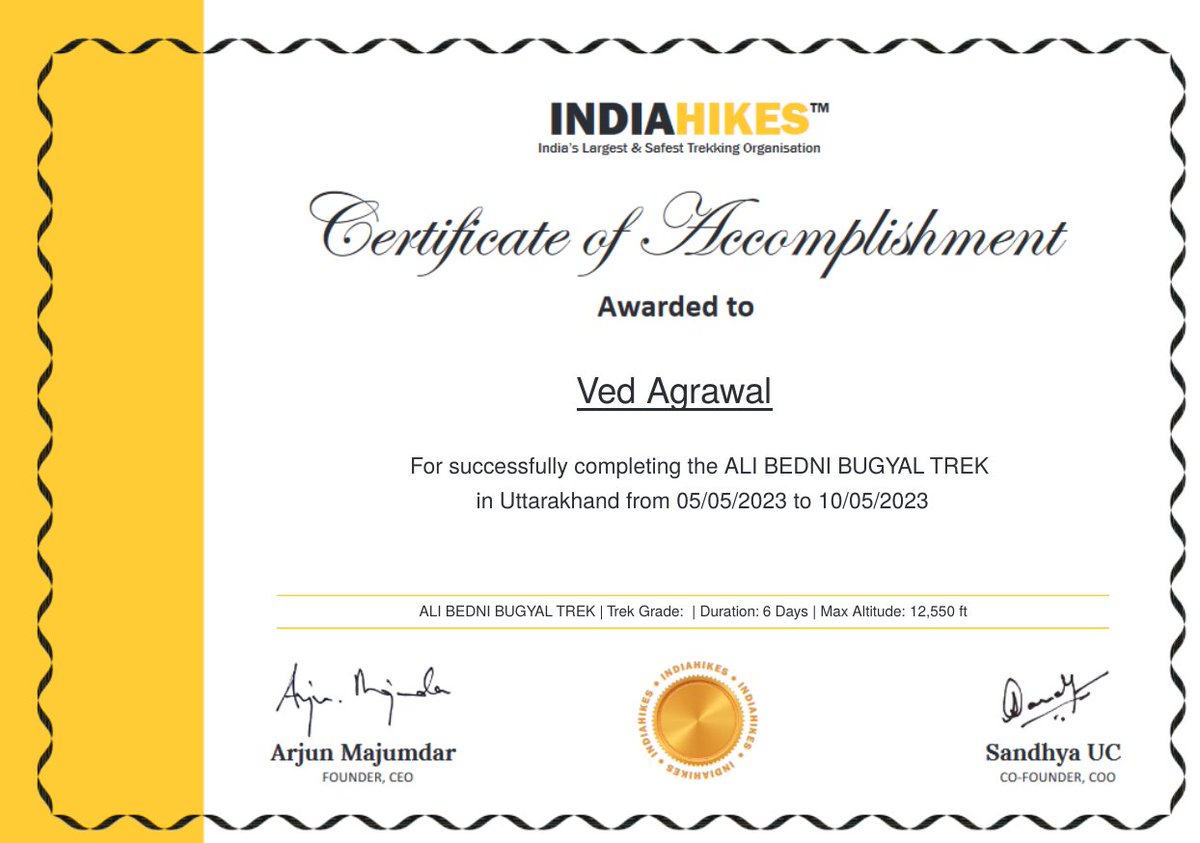 ved_varun's tweet photo. Just completed trek! https://t.co/V1e8BJxr9d