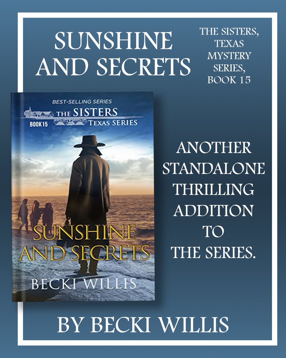 SHOUTmyBook's tweet photo. Trending Now - Join Madison as she uncovers a twenty-year-old scheme and faces unknown dangers in "Sunshine and Secrets". Another thrilling addition to The Sisters, Texas Mystery Series. @beckiwillis15 https://t.co/7o9xmxzE1A https://t.co/VAeuvGpqrN