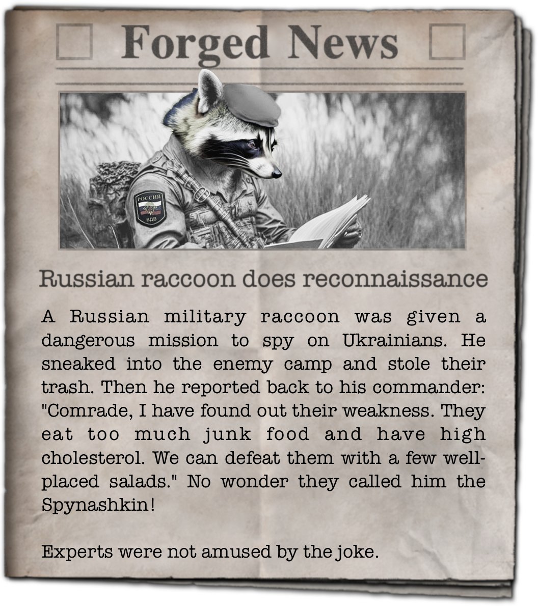 Forged News on Twitter: "A Russian raccoon is on a reconnaissance