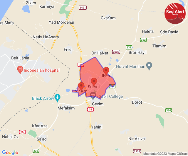 CumtaAlertsEng's tweet photo. Red Alert [13/05/2023]:

21:16:
Sderot, Ibim, Nir Am

Sent via @CumtaAlertsEng https://t.co/PonPf41NiM