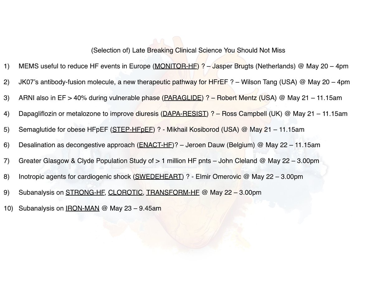 Eager to know the results of important Late Breaking Clinical Science at #HeartFailure2023.... @HFA_President @HanCardiomd @FH_Verbrugge @jozinetm @_antocannata @DjawidHashemi @doctorchecho @h_arfsten @SotiriaLiori @LauraMeems
