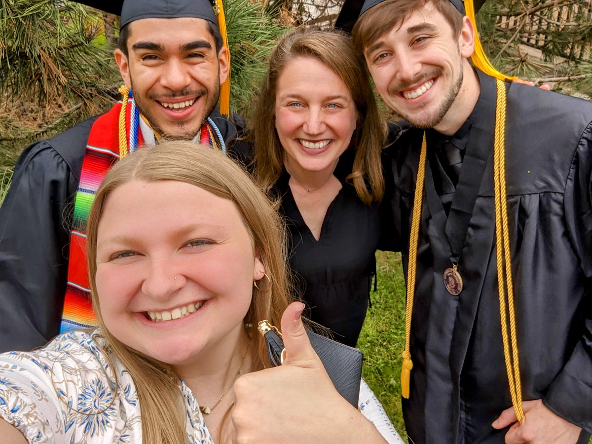 I hate sweating in my heavy regalia, but wow, I love commencement <a href="/uwoshkosh/">UW-Oshkosh</a>. It's just happiest thing we get to do all year. So proud of our wonderful graduates! #uwograd