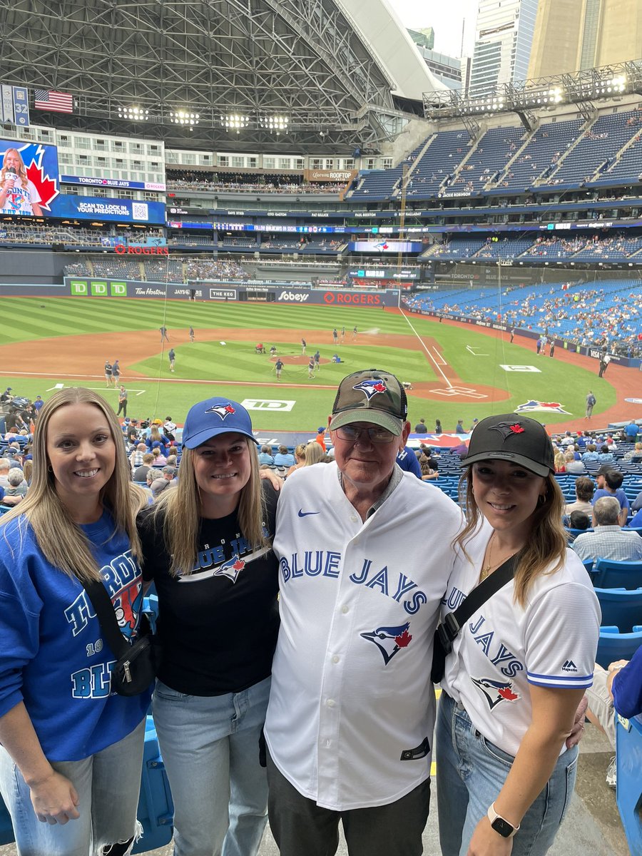 Grandpa taking in his first ever Blue Jays game at the ripe age of 87!! #nextlevel #firsttimer