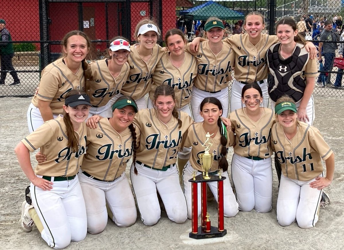 Wachowiak picks up a pair of wins (vs Royal Oak &amp; Roch. Adams) and hits an inside the park HR to  help the Irish win the round robin trny at Flynn Park.  Simmonds with a win, a save (Athens &amp; Adams respectively) and a key 2B hit in the final contest. Congrats girls!