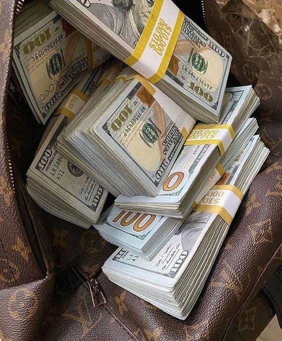 louis vuitton bag full of money