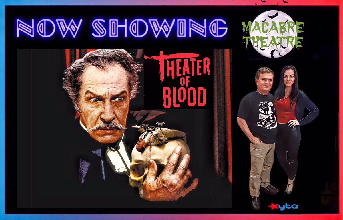 @jerryWalach @AfterHoursCin @sal_hermit Saturday on #MacabreTheatre with @IvonnaCadaver & @BPMunster It's a May Double-Feature of “Theatre of Blood” (1973) at 8:00pm ET & 10:00pm ET. Live/on-demand at ytaclub.com or via our Roku app! #horror