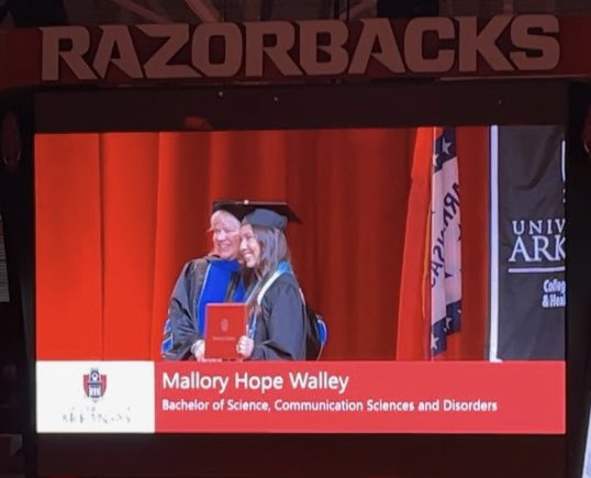 So this just happened!! Congratulations, Mallory Hope Walley! So proud of you! Now on to grad school at UAMS in the fall. Love you❤️