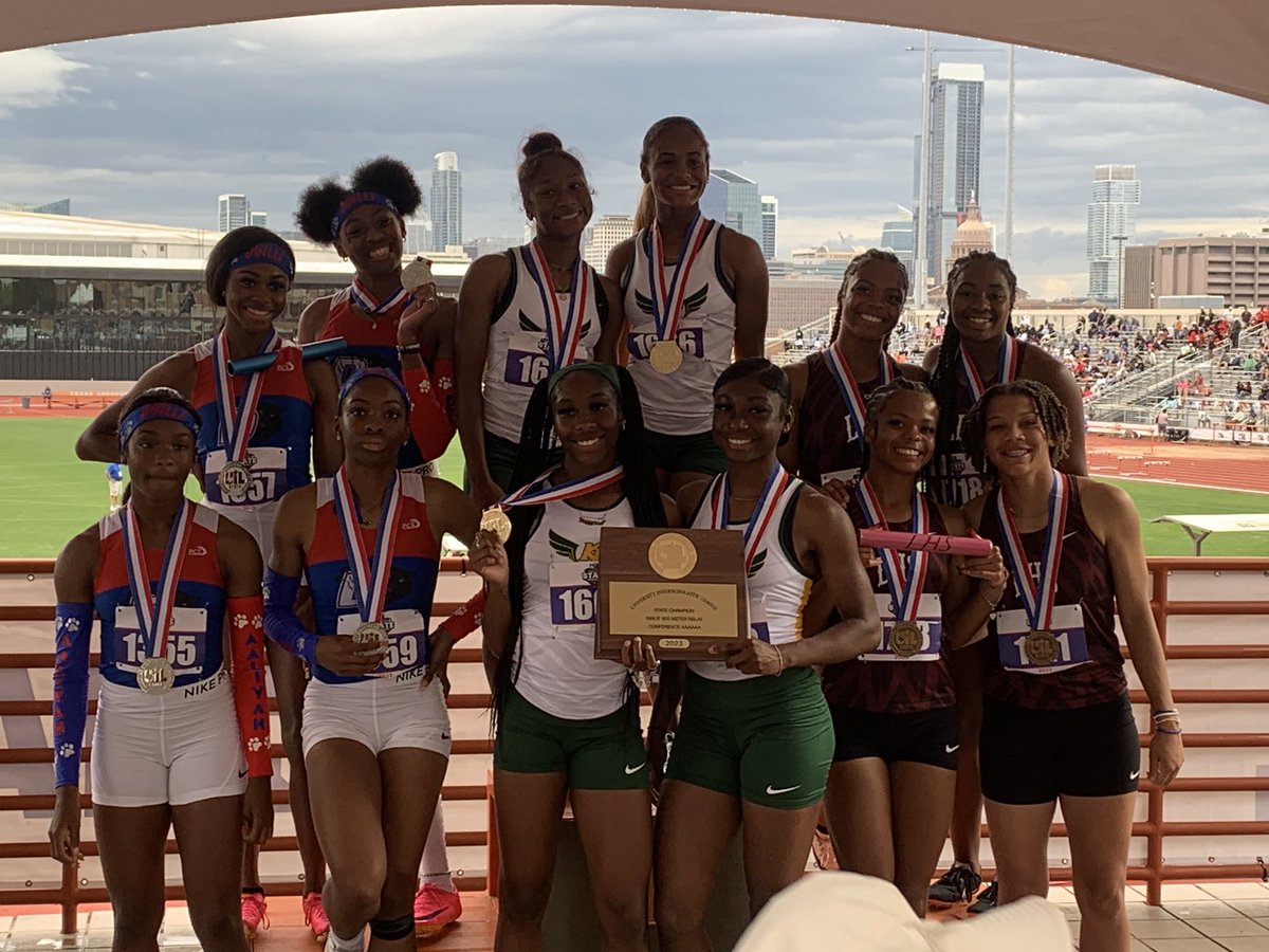 lhscc_track's tweet photo. Congratulations to the ladies 4x200 relay for placing 3rd at the 6A State Track Meet and running a new school record of 1:36.15. @tea_harlin23 @paisliea1 @sydnee_wilson11 @bre_harlin1 @FarmersSoftball @lewisvillestuco @LewisvilleHS https://t.co/2lbVJ6nILO