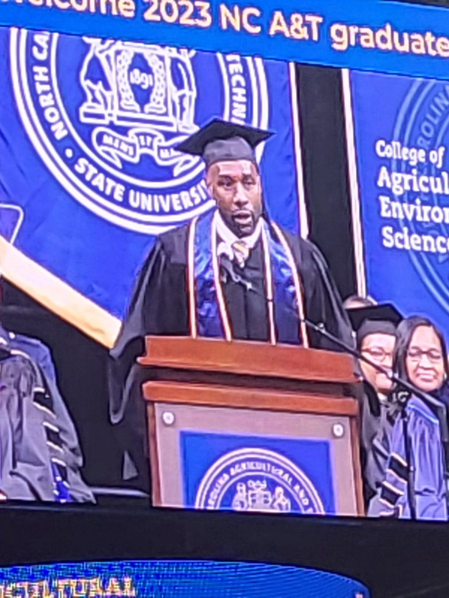 You're at an HBCU Commencement when the commencement speaker <a href="/MorrisChestnut/">Morris Chestnut</a> says,  "There are a lot of folks in Hollywood more talented than me." And a woman screams, "Yeah, but they not as fine as you!" And the audience hollers!...🤣🤣🤣 #NCAT #goNephew