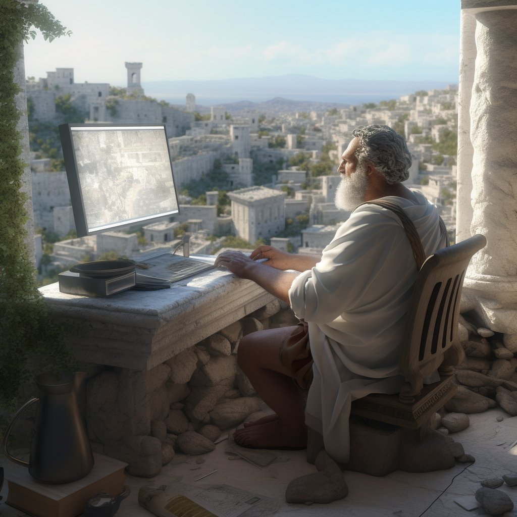What if great minds in history had been coders? A counterfactual visual history🧵 (1/19)

Plato, born in 428 BC. Philosopher most known for founding the Academy in Athens, the first institution of higher learning in the Western world.
