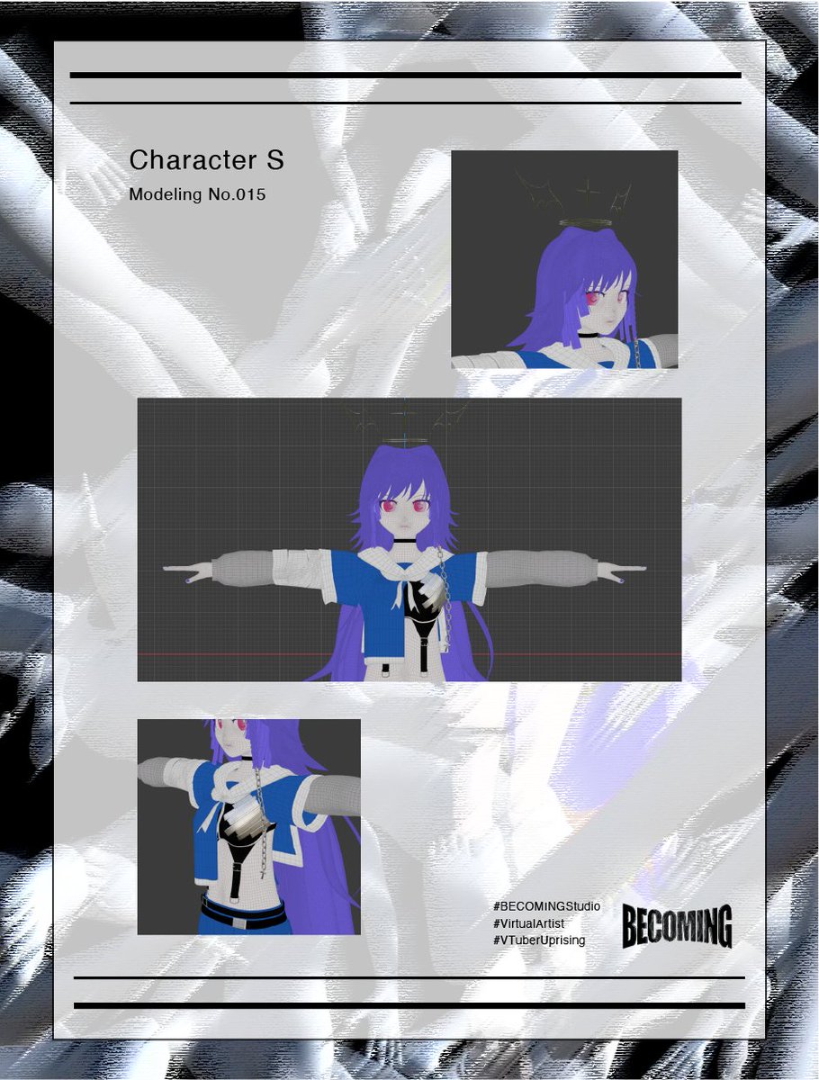 BecomingStudio's tweet photo. Modeling of character S. (No. 15)  

#BECOMINGStudio #VirtualArtist #VTuberUprising https://t.co/nZWe37CnQo