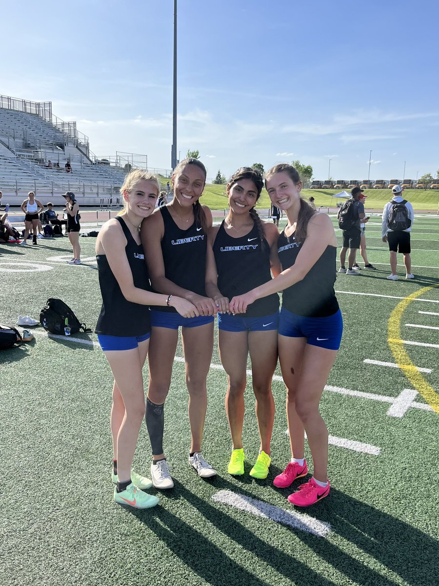 Coach Rawie (@coach_rawie) on Twitter photo So many amazing performances! 4x100, 4x200, 200m dash-Amari Morrison, and pictured is the 4x400, and many more have qualified for sectionals! Oh…. ALSO BACK-TO-BACK DISTRICT CHAMPS as a team! So very proud of this group! <a href="/LIBERTYTF/">LIBERTYT&F</a> <a href="/LHSBlueJays/">Liberty HS Athletics</a> So many amazing performances! 4x100, 4x200, 200m dash-Amari Morrison, and pictured is the 4x400, and many more have qualified for sectionals! Oh…. ALSO BACK-TO-BACK DISTRICT CHAMPS as a team! So very proud of this group! <a href="/LIBERTYTF/">LIBERTYT&F</a> <a href="/LHSBlueJays/">Liberty HS Athletics</a>