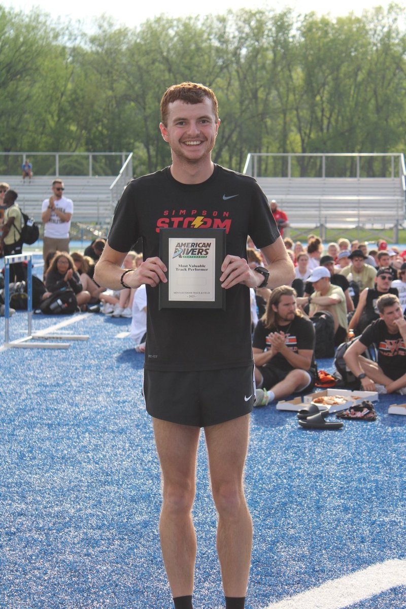 SimpsonXCTF's tweet photo. Spencer Moon is Co-Track Conference MVP after winning both the 10K and 5K! He has now won both indoor and outdoor MVP honors for the 2023 seasons! https://t.co/rSjjN5hDsF