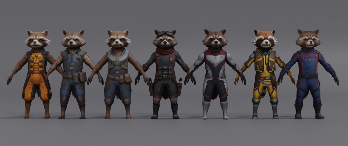 zerth0n's tweet photo. Rocket team!🦝
#RocketRaccoon https://t.co/ObJEvxEW8K