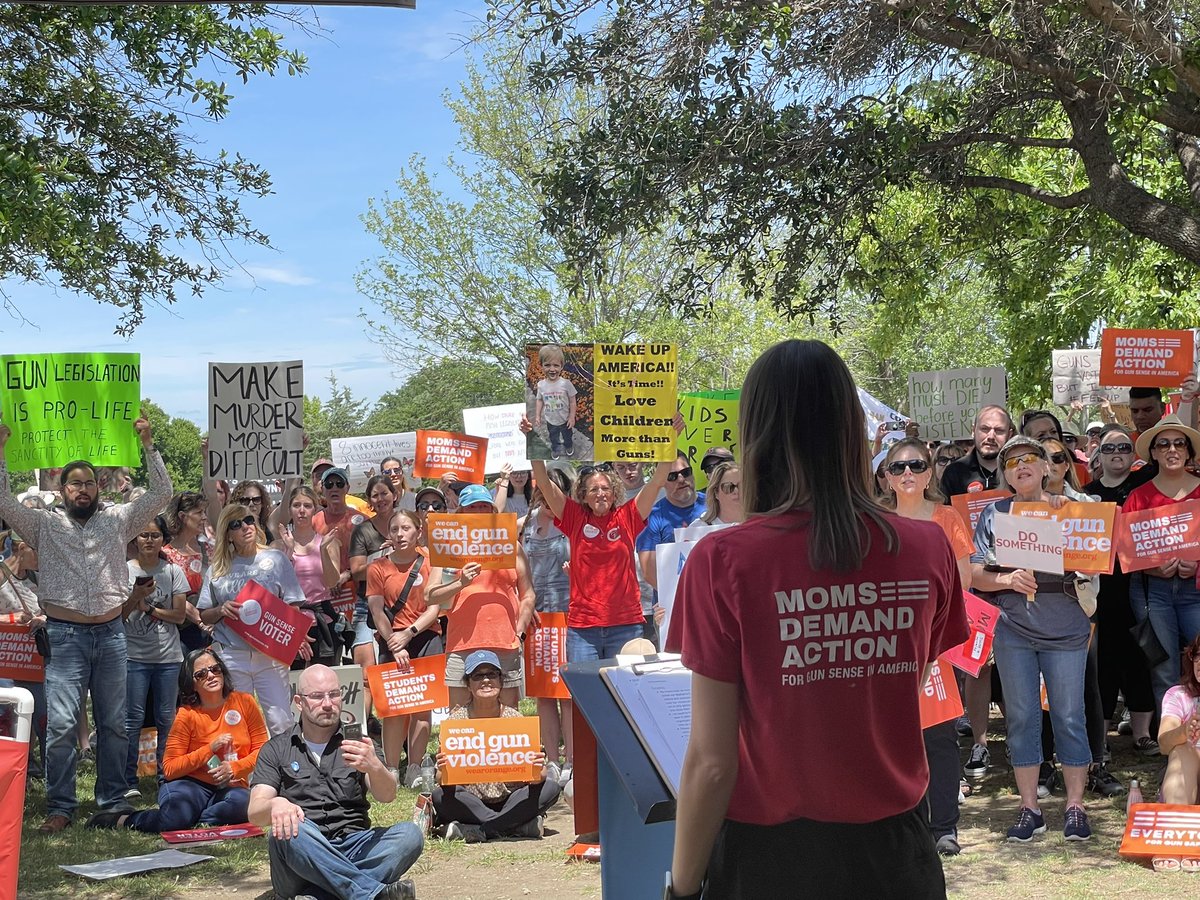 What about the moms of Uvalde shooting victims, Tan? Or all these @momsdemand Moms in Allen today? #txlege