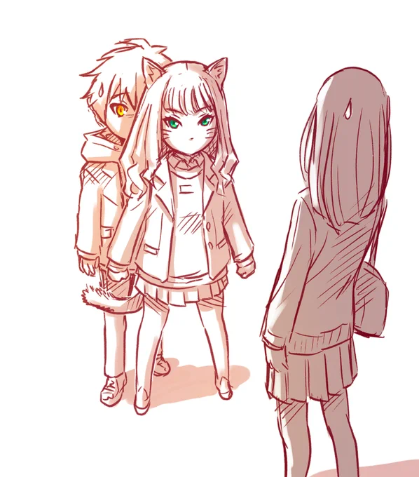 本日のよもゆめらくがき。 よもガード/ゆめブロック ※まだまだ人見知りが酷かった時期     #SSSS_DYNAZENON