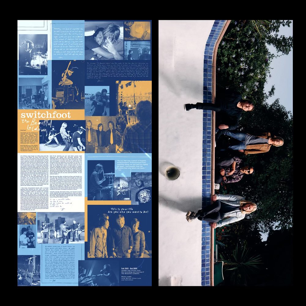 switchfoot's tweet photo. “Thanks for all the love for The Beautiful Letdown (Our Version)!  We obsessed over every detail,
-  mainly because these songs mean more to us today than when they first came out. 

We could never had done this alone… https://t.co/m4nqjiEkBe