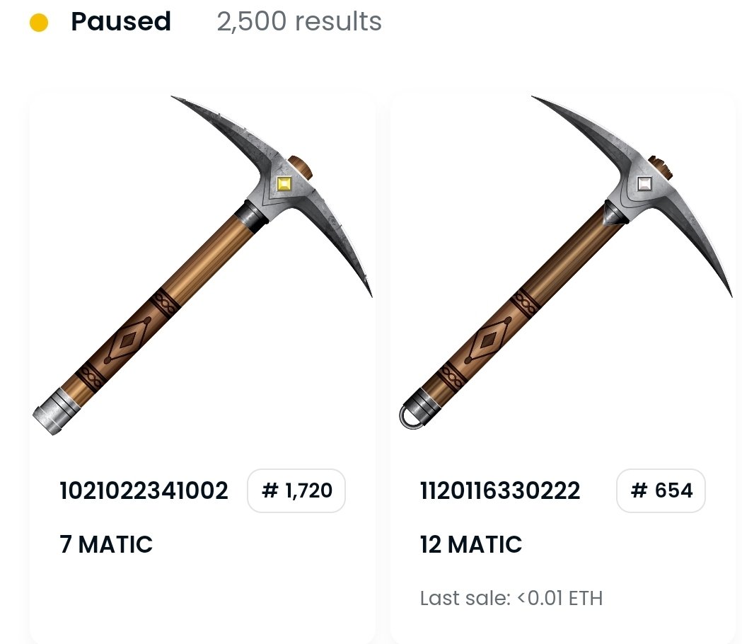 LewSales's tweet photo. To look around at The #CoinPickAxes there definitely getting passed around 2500 Common 53 UnCommon 5 Rare and 2 Epics' have been minted; #CoinApp #CoinAppRewards #CoinPickAxe #CoinWithUs https://t.co/ECc4Qj2U3T