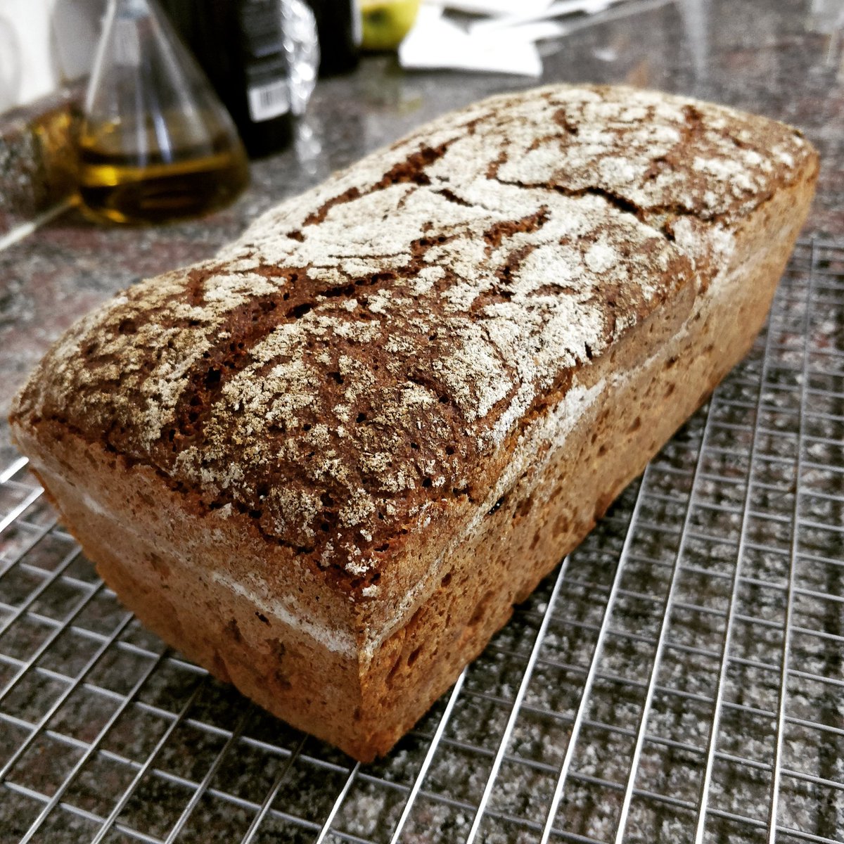 elbaranda's tweet photo. 1,300 gr. de pan de centeno de MM con pasas sultanas, ciruelas pasas, avellanas y cardamomo.
La "bestia" de la MM se ha portado 😁😉👌
#yopanarra
#pandecenteno #pandemasamadre #pancasero
#sourdoughbread #sourdoughrye #breadhouse https://t.co/9bzCIrolp7