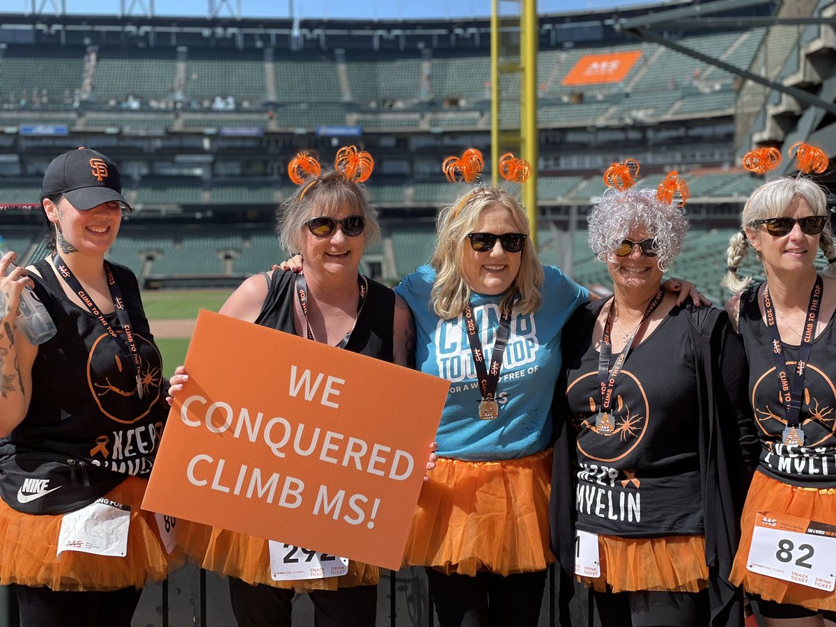 mssociety's tweet photo. Climb MS: San Francisco was today! What was it conquering the steps of Oracle Park? 👇 https://t.co/FyYXD6jMBB