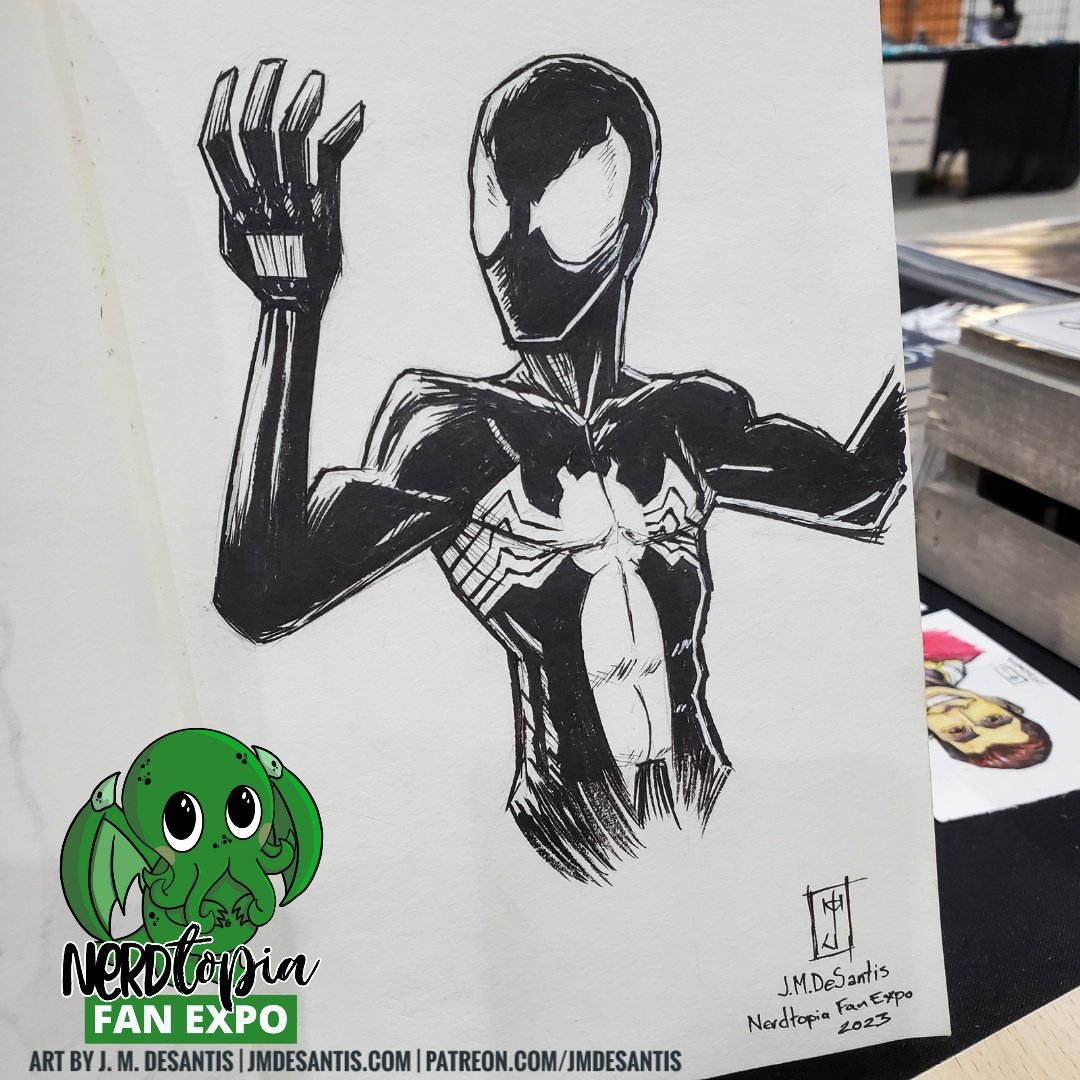Spider-Man black suit commission at Nerdtopia Fan Expo.

Pre-Shows available for all 2023 events, plus in-show and mail (link in bio).

#artist #creator #comics #art #commissions #commissionsopen #comiccon #SpiderMan #symbiote #Venom #MarvelComics