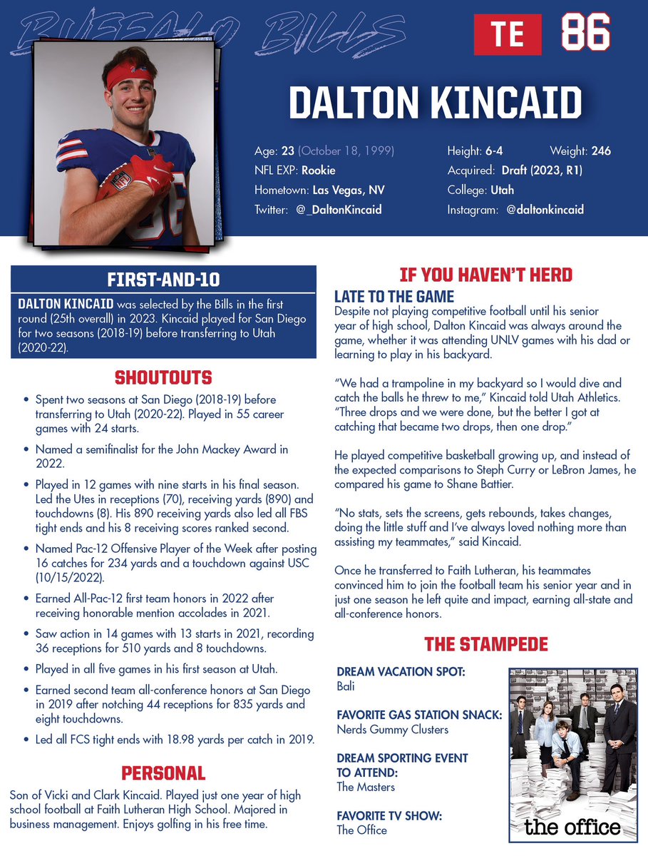BuffaloBillsPR's tweet image. Signed TE Dalton Kincaid (Round 1, 25th overall) to a four-year contract.