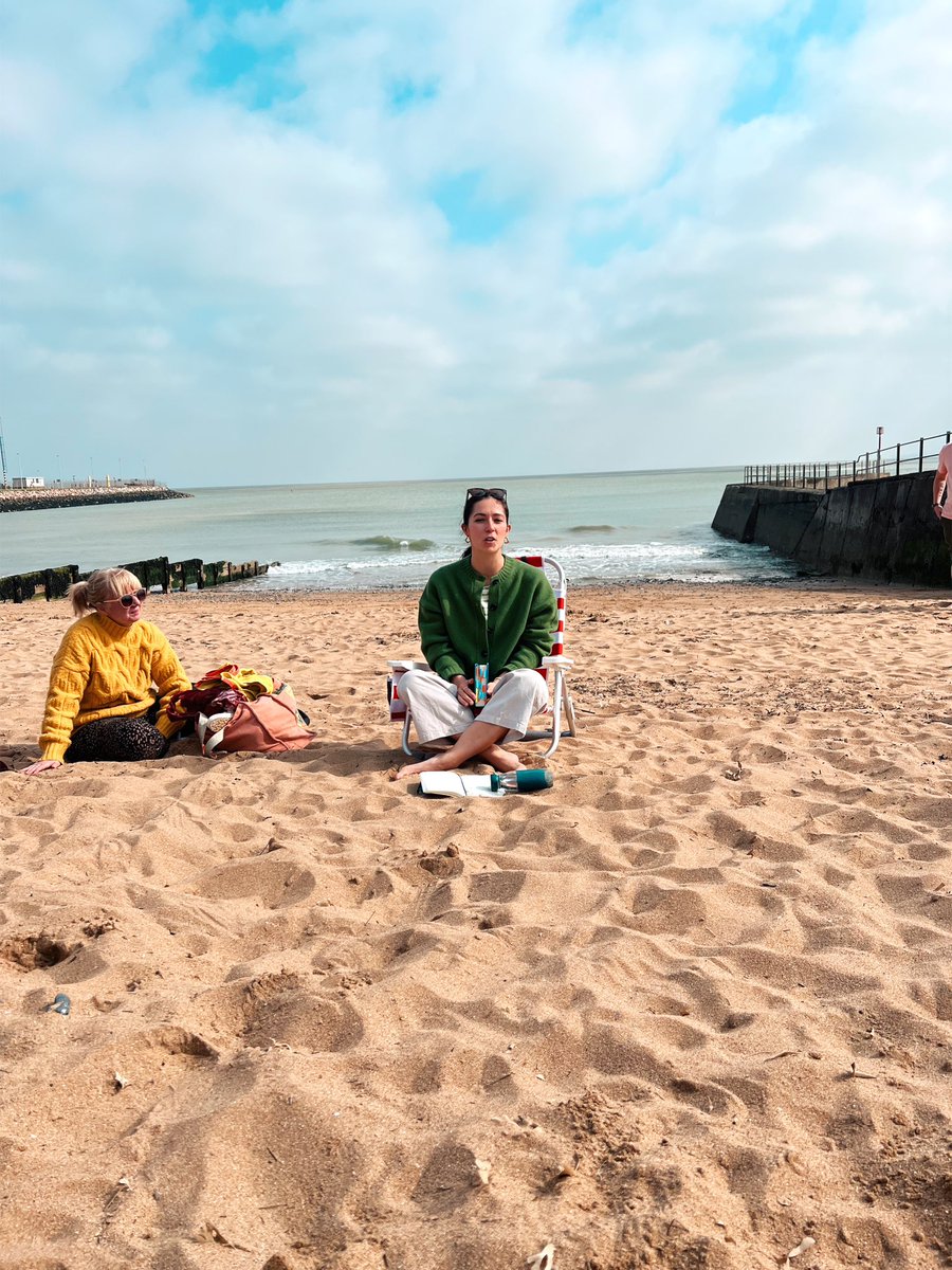 Followed by the loveliest afternoon spent on the beach whilst @freyabromley did a reading for us and spoke about her debut book The Tidal Year 🌊 and then we jumped in for a swim 🏊‍♀️