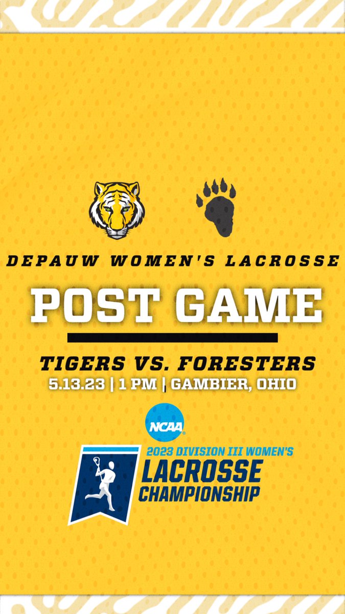 DePauwAthletics's tweet photo. The @DePauwWLax team keep making history! Winning its first @NCAALAX game in program history!! Head to our IG to watch a live post game interview @ about 3:40 pm https://t.co/gEZAREMxnR