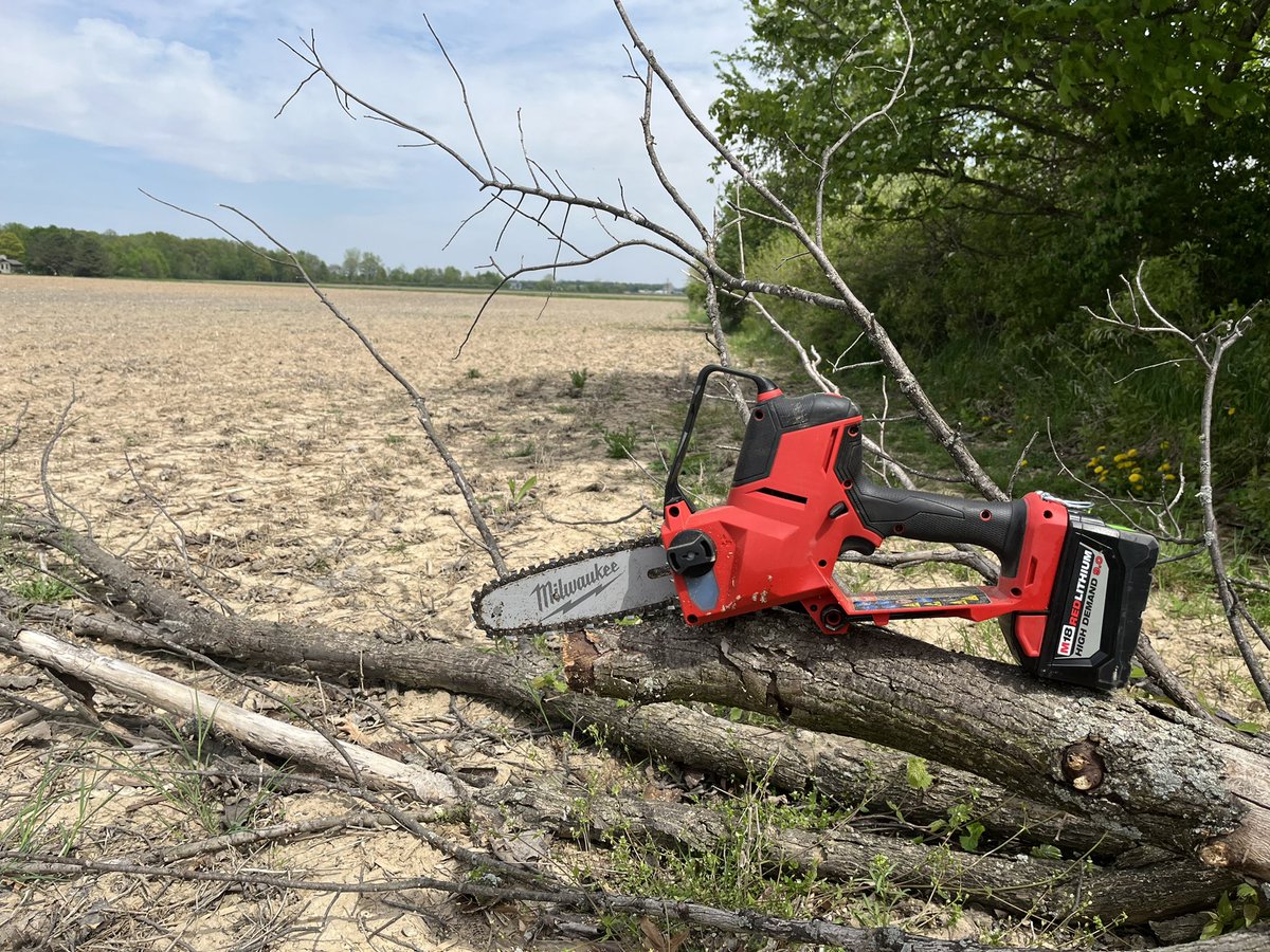If you farm along woods or a tree line, do yourself a favor a get a <a href="/MilwaukeeTool/">Milwaukee Tool</a> Hatchet. Handiest tool to have in the cab of the tractor.