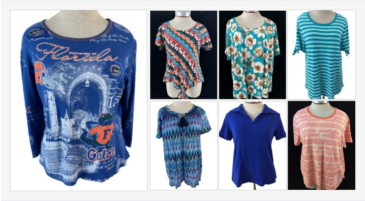 librariansteff's tweet photo. So many tops! #bargaintops #ebayseller #floridagators #coralbay #chicos #ralphlauren #caribbeanjoe 
https://t.co/fM9CwioS9J https://t.co/RO0rMLsHgO