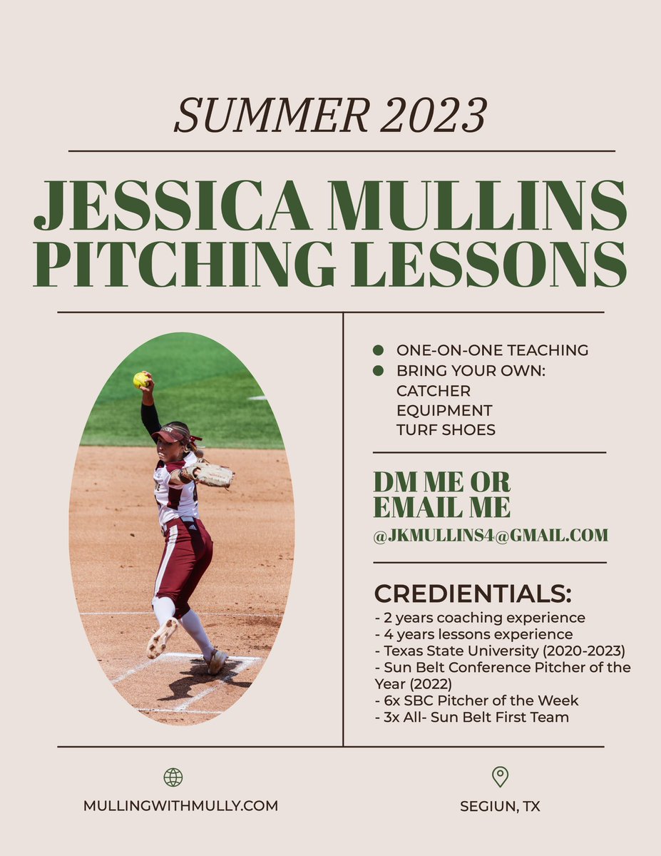 jkmullins4's tweet photo. It’s getting close to being that time of the year again! All pitchers are accepted regardless of experience or age. Contact me regarding interest, inquiries, and pricing! Thank you! 🤍 https://t.co/WdX7sMQGBp