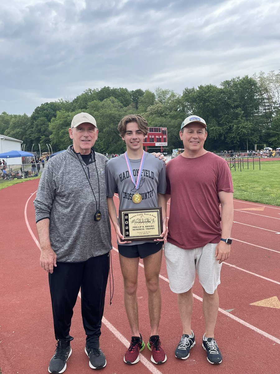 dawgstf's tweet photo. George Andrus is your County Champion in the 1600 and wins the Phillip R. Brooks Award for top finisher in the 1600 at the Camden County Championship @HMHSathletics https://t.co/1kqZRU5V2J