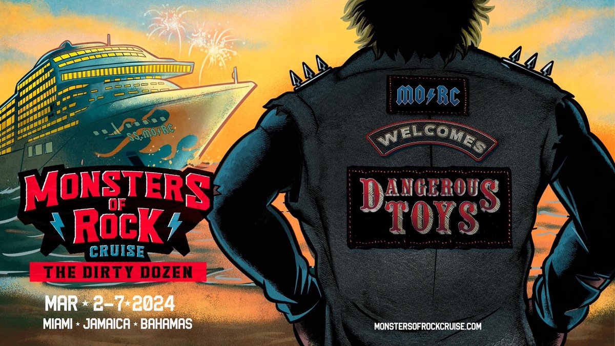 We know you are SCARED about who might be coming up next, but we love TEAS’N, PLEAS’N you, so please welcome, 
DANGEROUS TOYS!
#dangeroustoys #monstersofrockcruise
