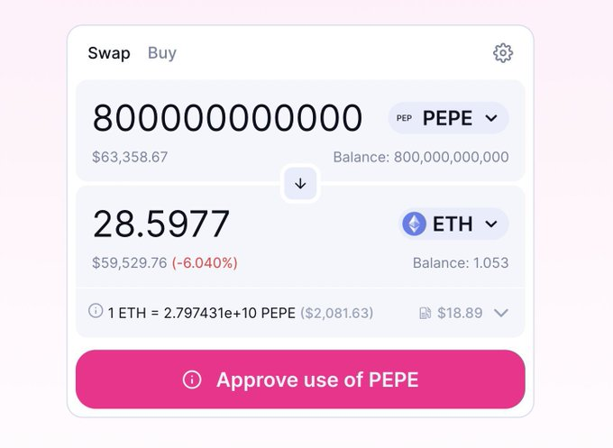Crypto_Pump_21's tweet photo. Giving away 1 ETH in $PEPE to a random follower⏰ Drop your $ETH address
follow &amp; RT 📷 https://t.co/mrjWdKr9Eq